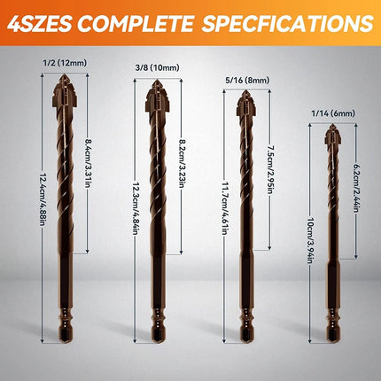 10/7PCS Serrated Drill Bits Set High Strength Special Serrated Twist