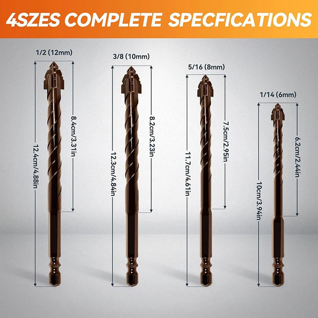 10/7PCS Serrated Drill Bits Set High Strength Special Serrated Twist