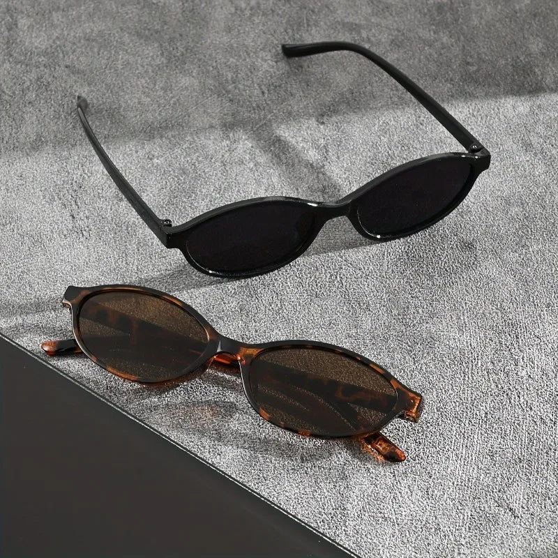 1 Pair of Y2K Style Classic Oval Frame Men's and Women's Fashionable