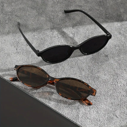 1 Pair of Y2K Style Classic Oval Frame Men's and Women's Fashionable