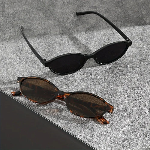 1 Pair of Y2K Style Classic Oval Frame Men's and Women's Fashionable