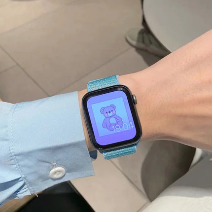 Nylon Loop For Apple Watch Band 44mm 40mm 45mm 41mm 42mm 38/45 mm