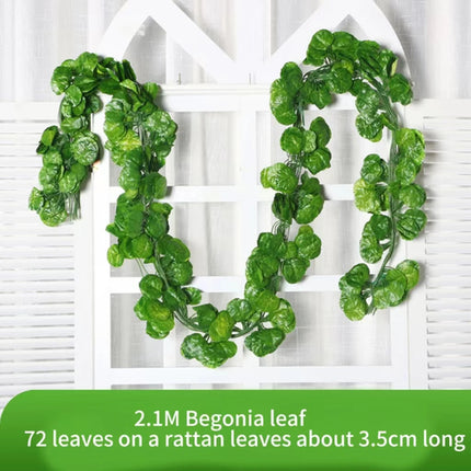 2.1M Green Ivy Leaf Hanging Vine Artificial Garland Silk Wall Plant