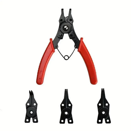 4-In-1 Circlip Pliers Set Snap Ring Pliers Multi Crimp Removable Plier