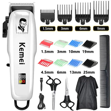 Kemei Professional Hair Clipper Rechargeable Hair Trimmer For Men