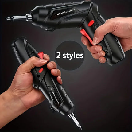 47-Piece Cordless Electric Screwdriver Kit with LED Light,