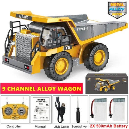 4WD Remote Control Excavator Toy Radio Controlled RC Dump Truck