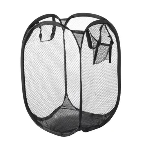 Foldable Color Mesh Clothes Dirty Clothes Basket Household Mesh Dirty