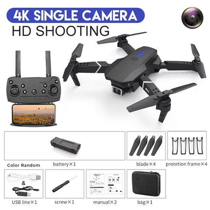 KBDFA 2025 E88 Professional Wide Angle RC Dron HD 4K Camera Mode