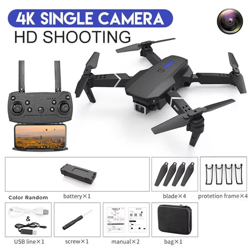 KBDFA 2025 E88 Professional Wide Angle RC Dron HD 4K Camera Mode