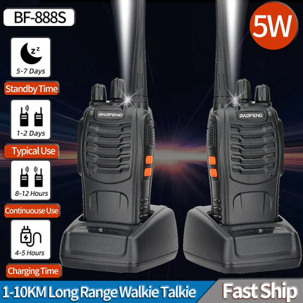 1/2 PCS Baofeng BF 888S Walkie Talkie UHF 400 470MHz 888s Long Range