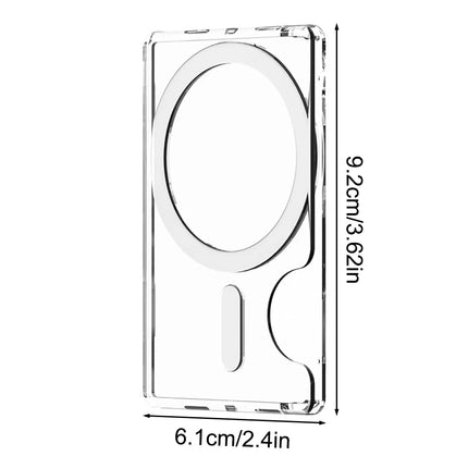 Magnetic Clear Wallet Plastic Strong Adsorption  Case Portable Card