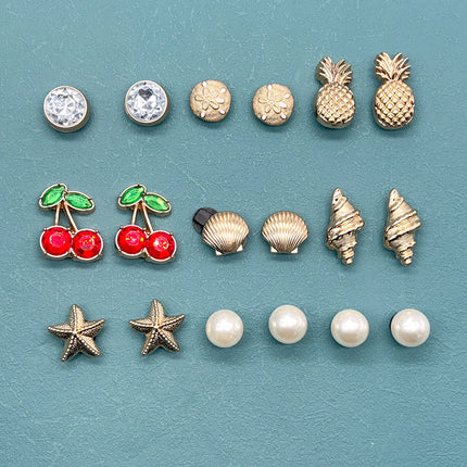 1pc Cherry Conch Metal Shoe Charms for Clogs Accessories DIY Sandals