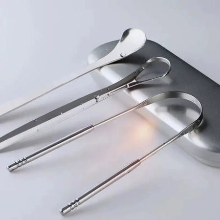 Premium 1pcs/3pcs Metal Tongue Scraper Cleaner for Adults & Kids,