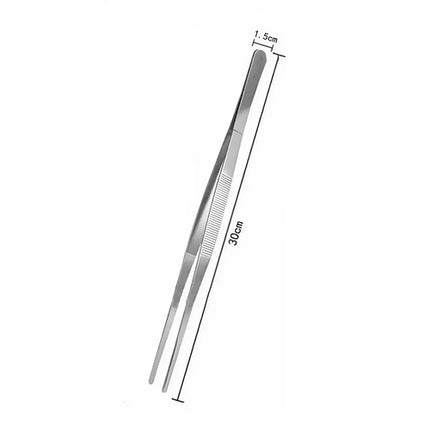 JJYY 304 Stainless Steel Food Tongs Long Handle Non-Slip Barbecue