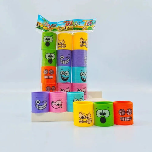 12pcs Rainbow Circle Funny Magic Toys Children Educational Coil