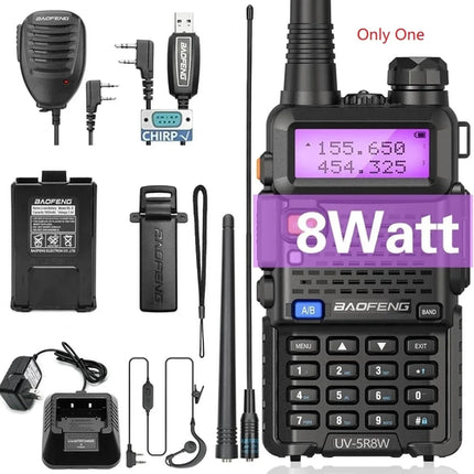 1/2X Baofeng UV-5R 8W Tri-Power Walkie Talkie High Power Dual Band