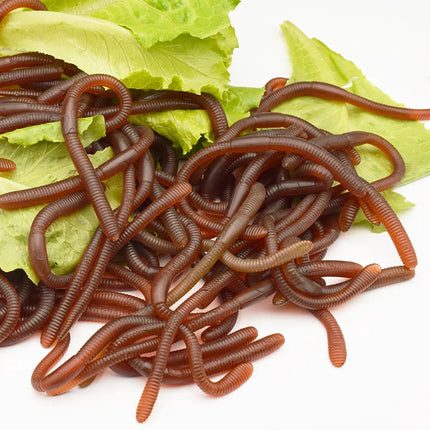 10Pcs Simulated Insects Earthworms Soft Rubber Toy Floor Dragons Props