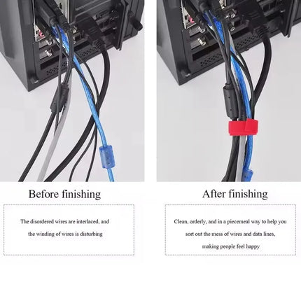 50/200 Pcs Releasable Cable Ties Colored Plastics Reusable Cable ties