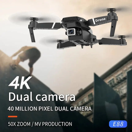 KDBFA 2024 New E88 Pro WIFI FPV Drone Wide Angle HD 4K 1080P Camera