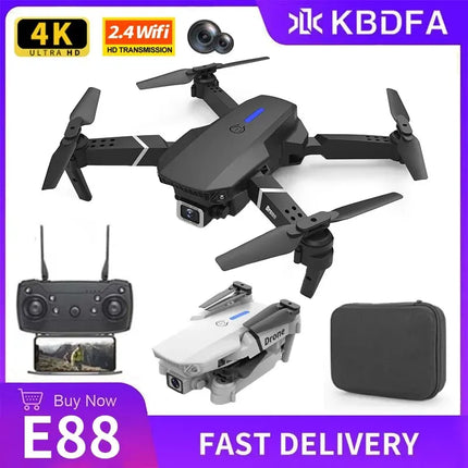 KDBFA 2024 New E88 Pro WIFI FPV Drone Wide Angle HD 4K 1080P Camera