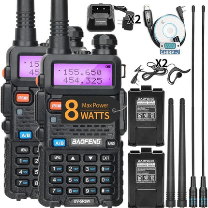 1/2X Baofeng UV-5R 8W Tri-Power Walkie Talkie High Power Dual Band