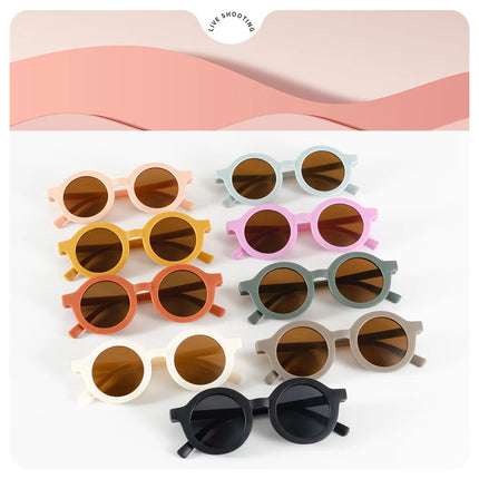 Children's sunglasses, inset style  round frame, 1-7 year old baby