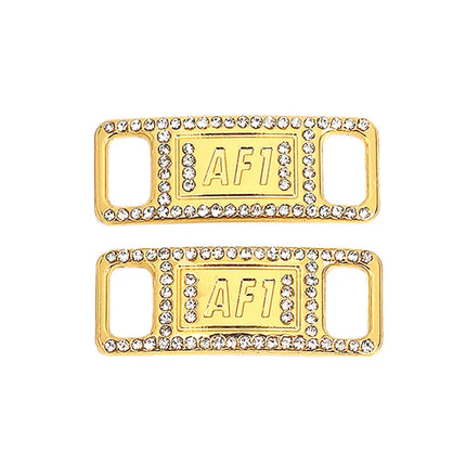 1Pair AF1 Diamond Shoe Charms Fashion Laces Buckle Quality Metal