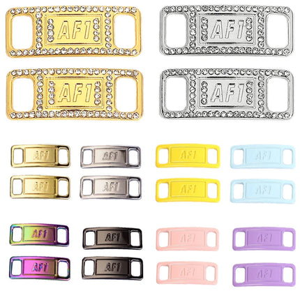 1Pair AF1 Diamond Shoe Charms Fashion Laces Buckle Quality Metal