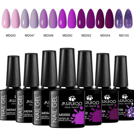 7pc Nail Gel Polish Set DIY Nail Art Design All For Decoration Soak