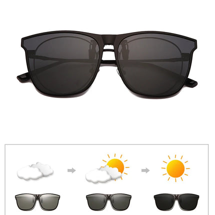 Polarized Clip on Sunglasses Men Photochromic Car Driver Goggles Night