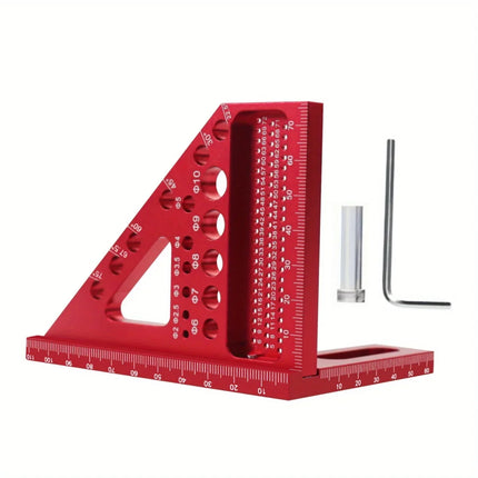 3D Multi-Angle Metric/Inch Measuring Ruler, 45/90 Degree Aluminum