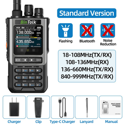 BinTolk BT8200 Walkie Talkie Long Range 10W Tri Power Full Band