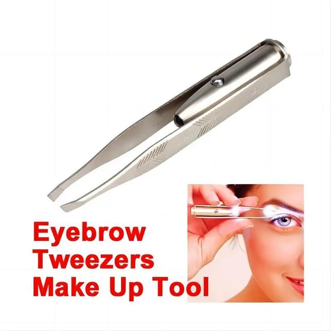 1pc Portable Stainless Steel Smart Design Eyebrow Hair Remove Tweezer