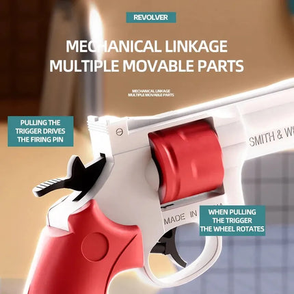 1PCS Summer Water Gun Toy Mechanical Continuous Revolver Water Gun