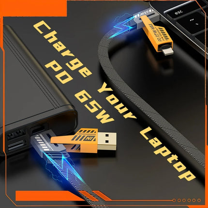 4 in 1 USB C Cable Fast Charging Data Cable 65W 27W PD QC3.0