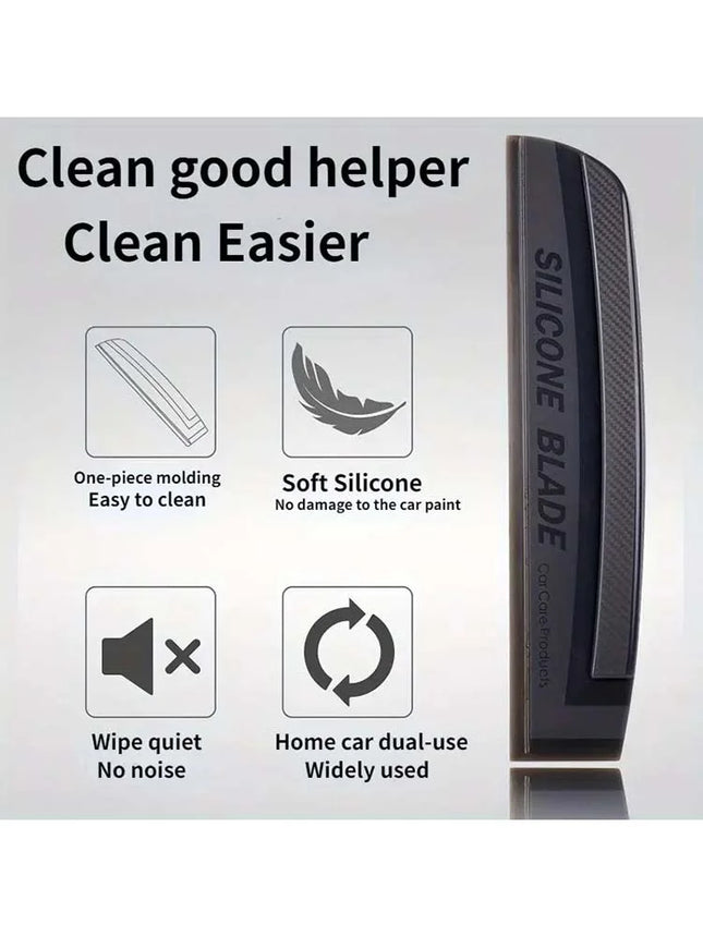 1pc Non-Scratch Wiper, Soft Silicone Handy Squeegee, Car Glass Window