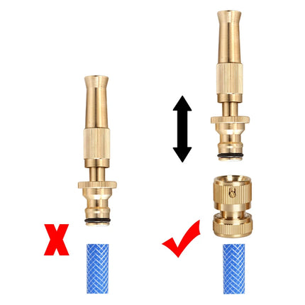 SCIMAKER Spray Nozzle Water Gun Brass High Pressure Direct Spray