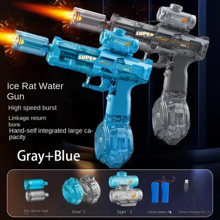 Electric water gun with nozzle flame muzzle automatic spray gun remote