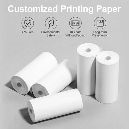 57*25mm Thermal Paper 30 Rolls White Children Camera Instant Print