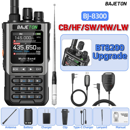 BinTolk BT8200 Walkie Talkie Long Range 10W Tri Power Full Band