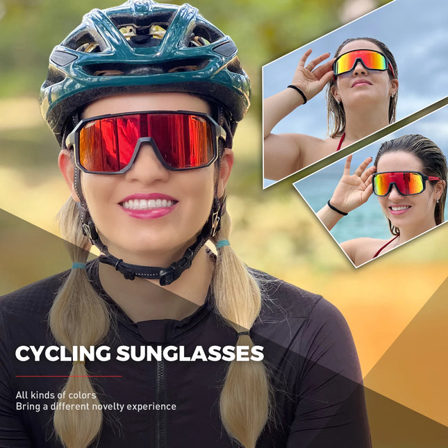 SCVCN Cycling Sunglasses Men MTB Road Driving Bike Glasses Outdoor