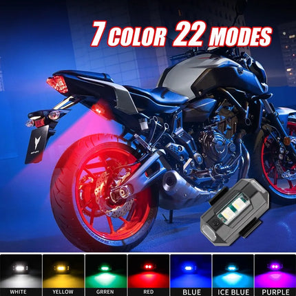 Motorcycle Light Drone Strobe Light 7 Color Mini USB LED