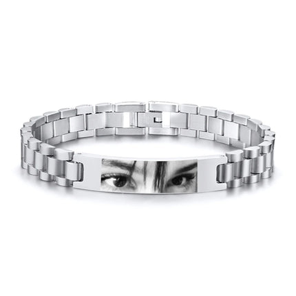 Personalized Engrave ID Bracelet for Men Wristband Stainless Steel