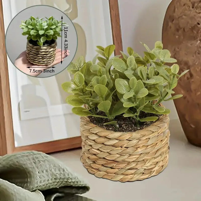 Potted Plant Small Fake Plants Indoor Home Decor Decorative Pot for
