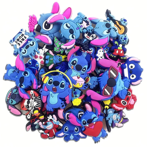 Random 10/20Pcs MINISO Stitch Series Shoe Charms For Slides