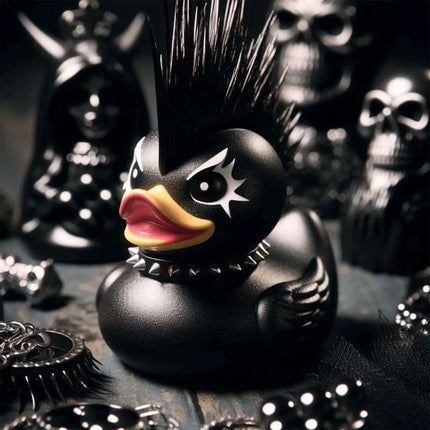 Goth Satanic Duck Gothic Cyberpunk Aviator Resin Punk Ducks Statue