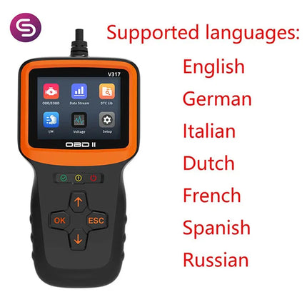 V520 v309  New OBD2 Scanner Professional Auto Engine System Lifetime