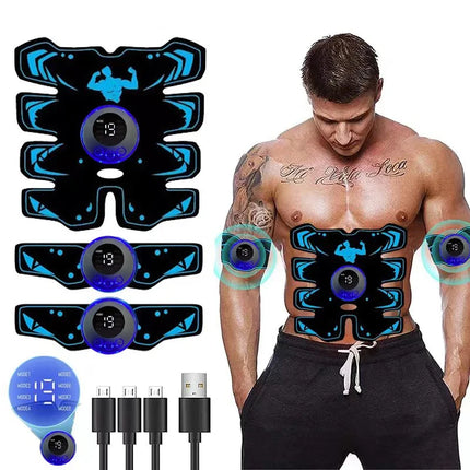 USB Rechargeable Electric Abdominal Massager Wireless LCD Display