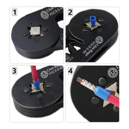 Manual crimping tool for ferrule terminals HSC8 6-4 ferrule crimping